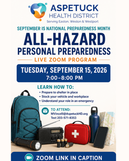 All Hazard Personal Preparedness Training flyer image