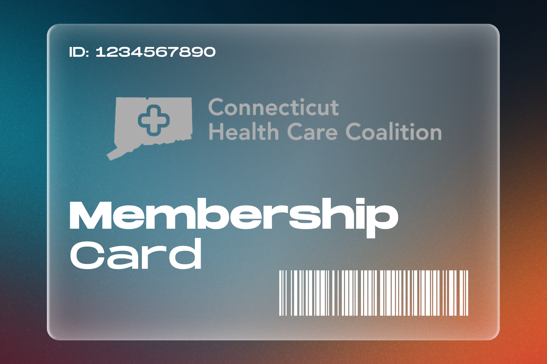 Blue Orange Purple Gradient Modern Business Membership Card